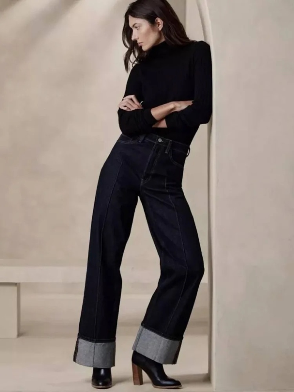 Banana Republic The Pintuck Jean - Dark Rinse 28P
